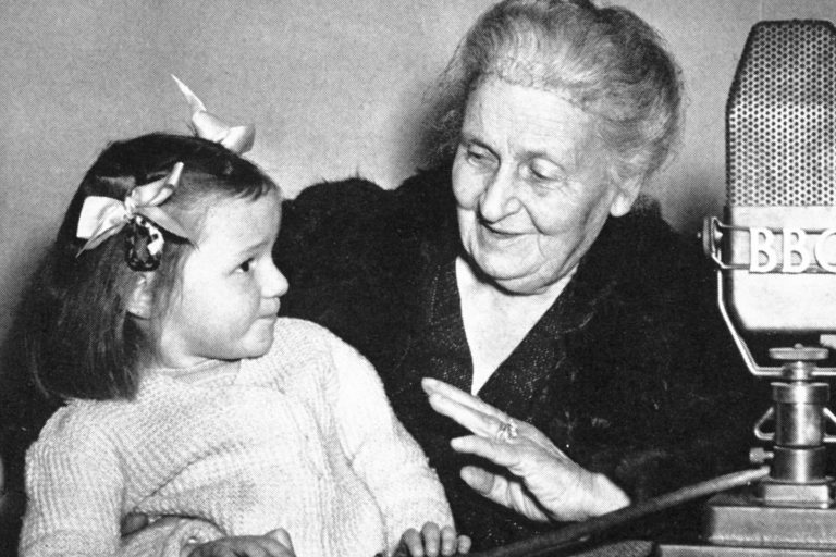 Maria Montessori With Girl